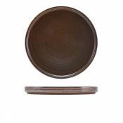 Terra Porcelain Rustic Copper Low Presentation Plate 25cm