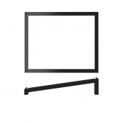 Black Luxor Metal GN 1/2 Angled Riser 32.5 x 26.5 x 7cm