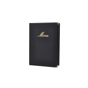 Classic A5 Menu Holder Black 4 Pages