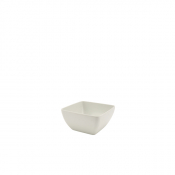 Melamine White Curved Square Bowl 10.5cm