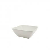 Melamine White Curved Square Bowl 26.2cm