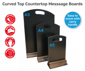 A3 Table Top Hpl Chalkboard Message Board.With Handle