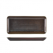 Terra Porcelain Black Narrow Rectangular Platter 31 x 14cm