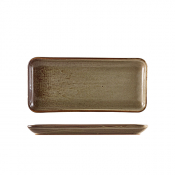 Terra Porcelain Grey Narrow Rectangular Platter 31 x 14cm