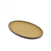 Kava Porcelain Yellow Oval Plate 28cm