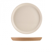 Kava White Stoneware Ribbed Plate 25cm