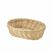 Bread Basket Polywicker Oval 9x6x2.5inch