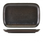 Terra Porcelain Black Rectangular Plate 34.5 x 23.5cm