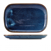 Terra Porcelain Aqua Blue Rectangular Plate 34.5 x 23.5cm