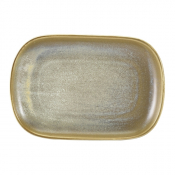 Terra Porcelain Matt Grey Rectangular Plate 24 x 16.5cm