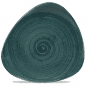 Churchill Stonecast Patina Rustic Teal Lotus Plate 9inch