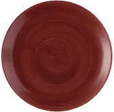 Churchill Stonecast Patina Red Rust Evolve Coupe Plate 11.25inch