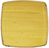 Churchill Stonecast Mustard Deep Square Plate 26cm