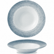 Churchill Raku Topaz Blue Profile Wide Rim Bowl Med 9.4inch