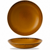 Dudson Harvest Brown Round Bowl 9 7/8inch
