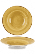 Churchill Stonecast Mustard Profile Wide Rim Bowl Med 23.88cm