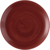Churchill Stonecast Patina Red Rust Evolve Coupe Plate 8.67inch