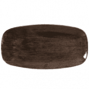 Churchill Stonecast Patina Iron Black Oblong Chefs Plate 12 X 7 4/5inch