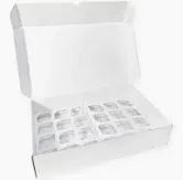 Cupcake Box with Tray 24-30 Slot White x100