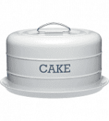 KitchenCraft Living Nostalgia Vintage Domed Cake Tin French Grey 28.5x18cm