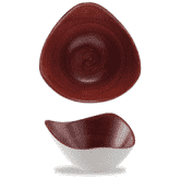 Churchill Stonecast Patina Red Rust Triangular Bowl 6inch