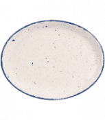 Churchill Stonecast Hints Indigo Oval Plate 10inch