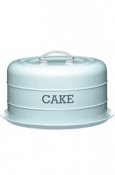 KitchenCraft Living Nostalgia Vintage Domed Cake Tin Blue 28.5x18cm