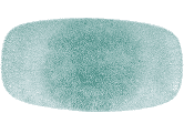 Churchill Raku Jade Green Chefs Oblong Plate 9.35inchX6.2inch