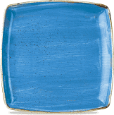 Churchill Stonecast Cornflower Blue Square Deep Plate 26.8cm