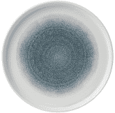 Churchill Raku Topaz Blue Walled Plate 8.67inch