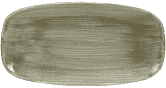 Churchill Stonecast Patina Burnished Green Oblong Chefs Plate 12 X 7 4/5inch