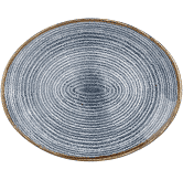 Churchill Studio Prints Slate Blue Orbit Oval Coupe Plate 10 5/8inch