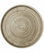 Churchill Stonecast Patina Antique Taupe Walled Plate 10 2/8inch