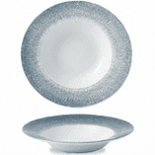 Churchill Raku Topaz Blue Profile Wide Rim Bowl Large 10.90inch