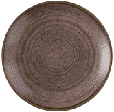 Churchill Stonecast Raw Brown Evolve Coupe Plate 11.25inch