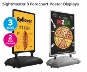 A1 Sightmaster Poster Forecourt Poster Display. Black Base