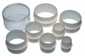 KitchenCraft Pastry Cutter Set Plastic Double Edged Biscuit x7
