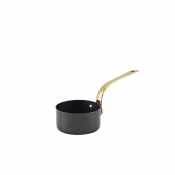 Mini Sauce Pan Vintage Steel Black 7x3.75cm