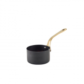 Mini Sauce Pan Vintage Steel Black 7.8x4.5cm