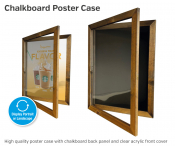 A3 Wooden Poster Case With Chalkboard Back Panel