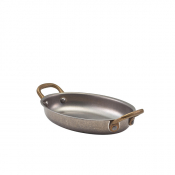Vintage Steel Oval Dish 16.5 x 12.5cm