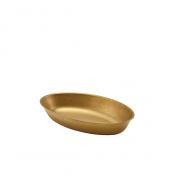 Gold Vintage Steel Oval Dish 17.5 x 11cm