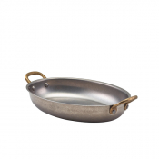 Vintage Steel Oval Dish 20.75 x 15.75cm