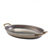 Vintage Steel Oval Dish 30 x 21cm