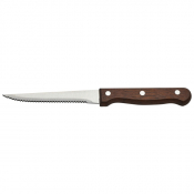 Steak Knife Dark Wood Handle Full Tang x12