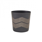 Metallic Black Lined Serving Cup 8.5 x 8.5cm
