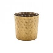 Gold Vintage Steel Hammered Serving Cup 8.5 x 8.5cm