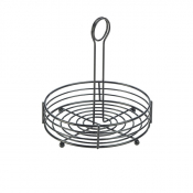 Black Wire Table Caddy 8inch Dia X 8.5inch (H)