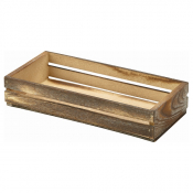 Dark Rustic Wooden Crate 25 x 12 x 5cm