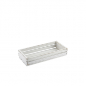 White Wash Wooden Crate 25 x 12 x 5cm
